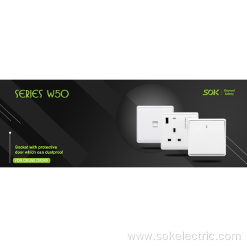 White Power Socket With Usb Socket And Switch